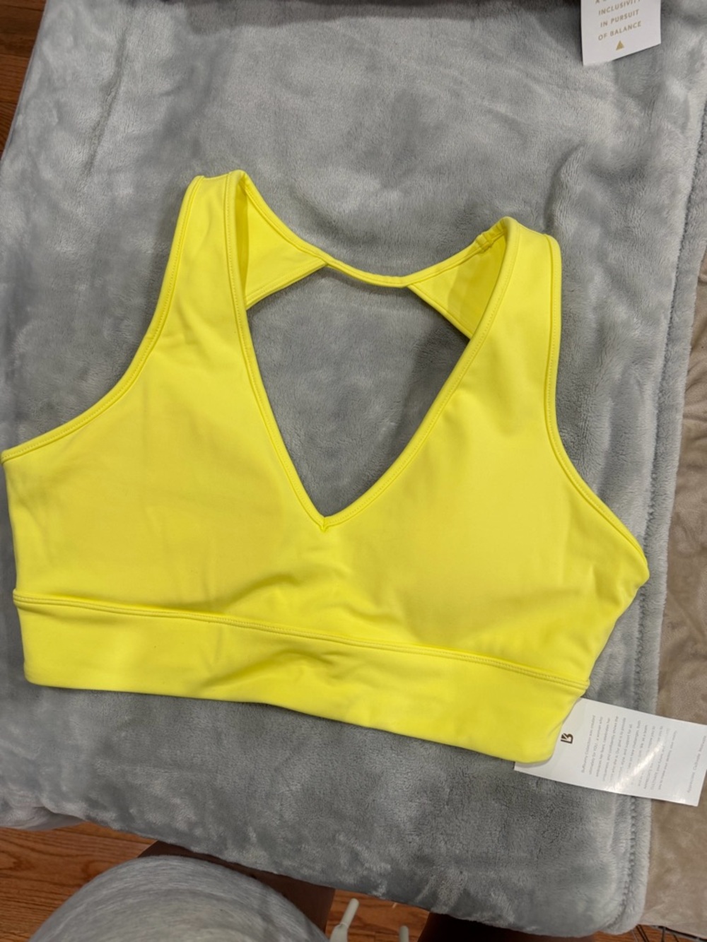 BuffBunny Bright Yellow V-Neck Sports Bra